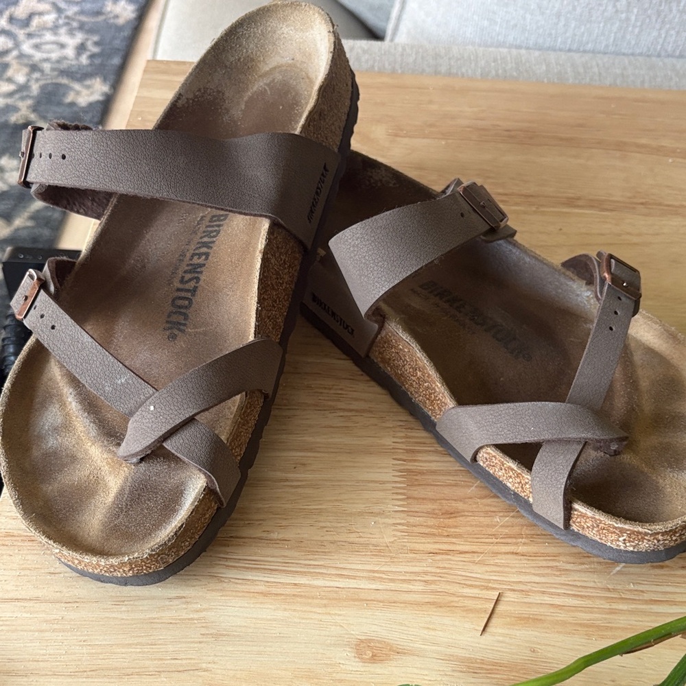 Birkenstock Brown Cross-Strap Sandals